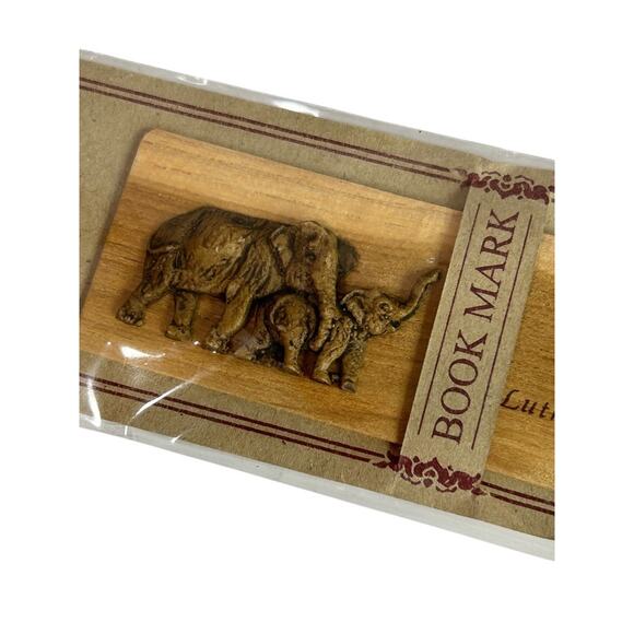 Wooden Elephant Bookmark New Thailand God Bless You Lutheran Thailand - Picture 2 of 5